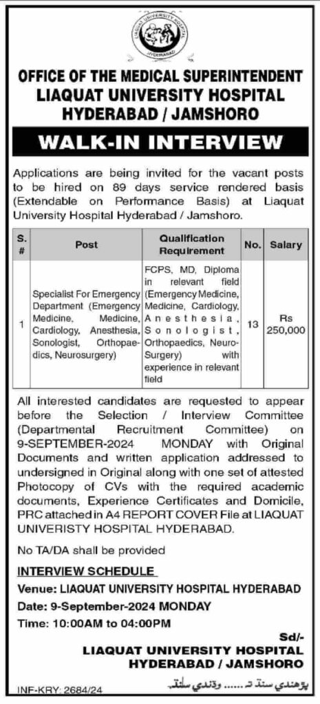 Liaquat University Hospital Jobs